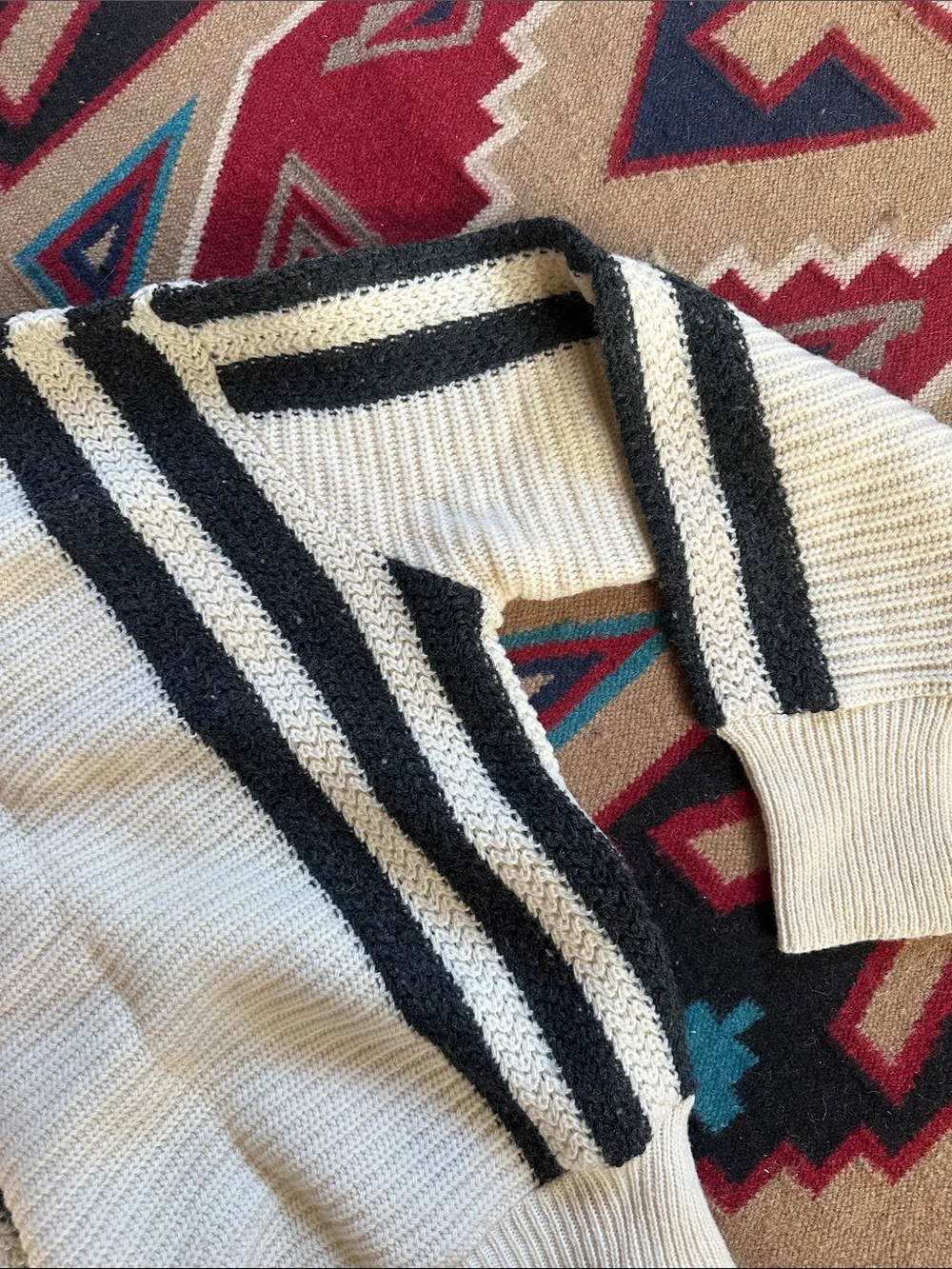 Vintage 60s Campus Lambswool Blend Knit Sweater